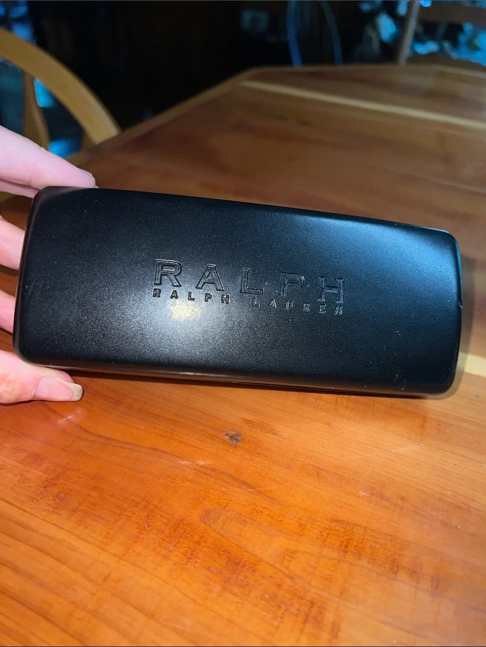 Ralph Lauren Black Embossed Hard Sunglasses Eyeglass Case